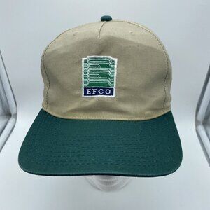 EFCO Green Tan Baseball Cap Hat Snap-back Verona VA